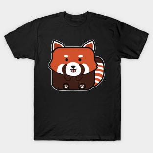 Kawaii Square Red Panda T-Shirt